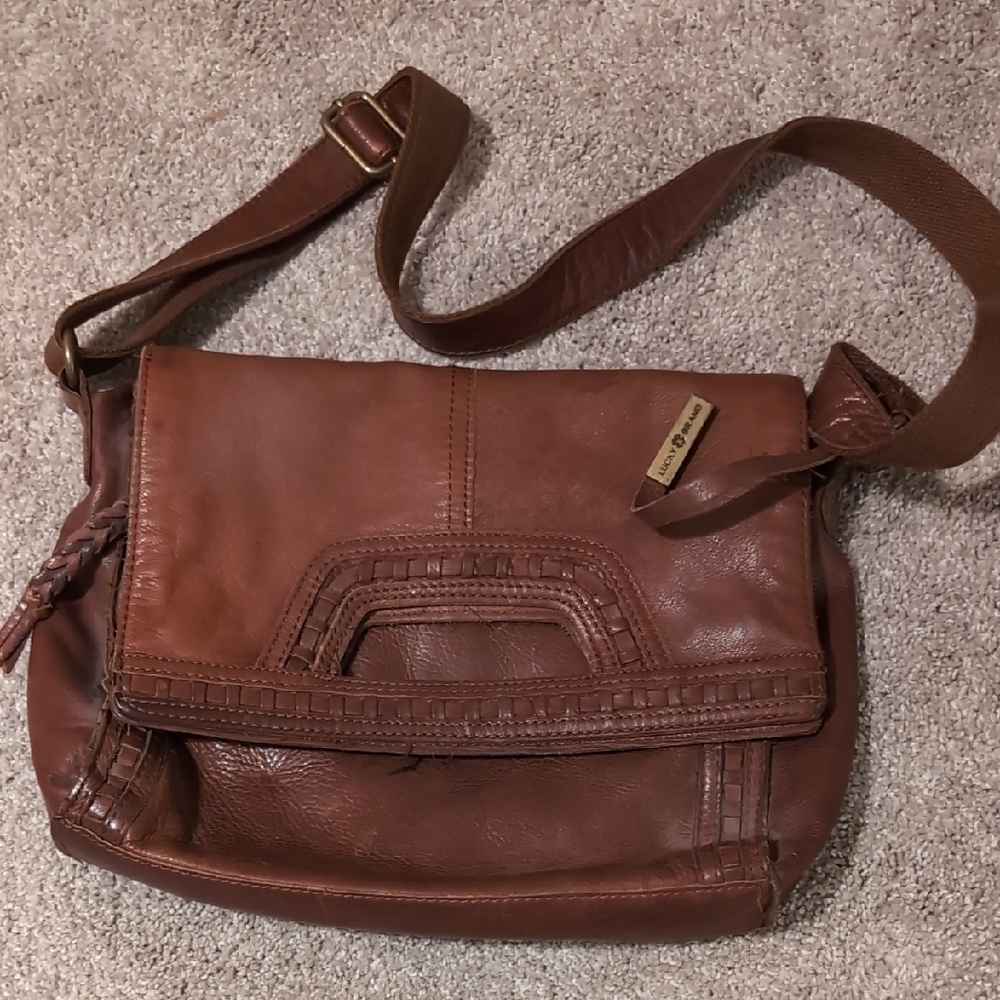Lucky Brand Brown Leather Crossbody Bag